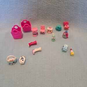 Large Shopkins Lot w/ 2 McDonald's Bags La Lotion + 12 Figures